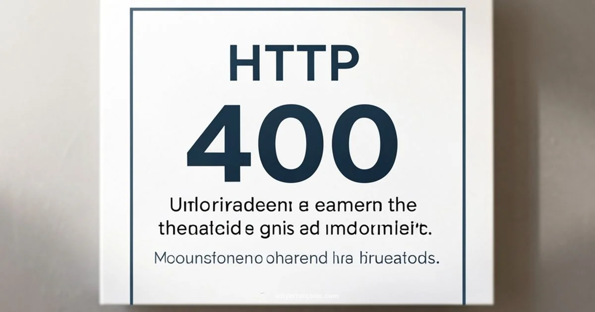 400 Bad Request 400 Bad Request - Why Error Code