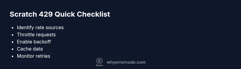 Checklist for addressing Scratch error 429