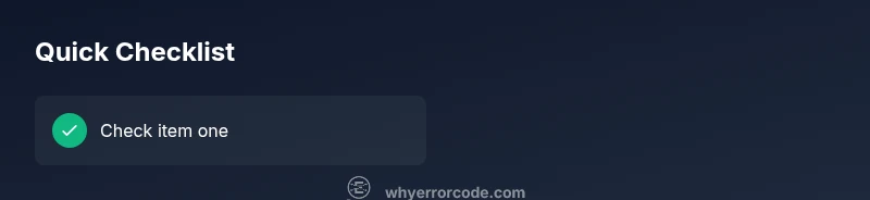 Checklist infographic for troubleshooting VS Code JavaScript errors