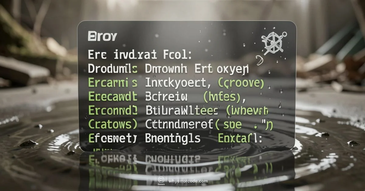 Drowned Error Codes Drowned Error Codes - Why Error Code