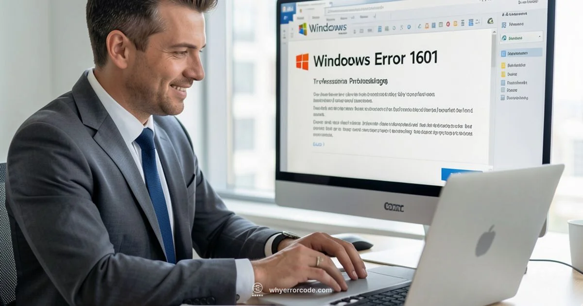 Error 1601 Fix - Why Error Code