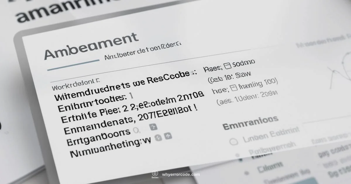 Amendment Error Codes - Why Error Code